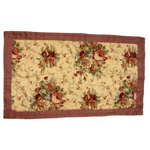 Waverly Norfolk Rose Sonata Harbor House 1 King Sham Red Floral Gingham Check